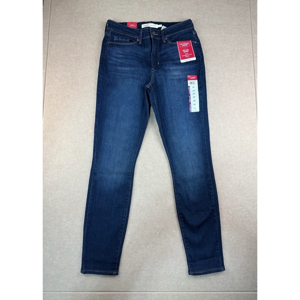 Levi's Jeans Women’s 4M Dark Blue Mid-Rise Skinny Leg Stretch Denim